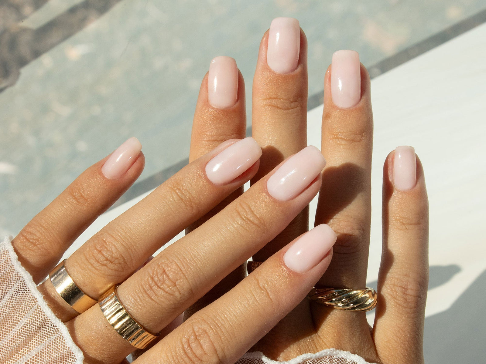 Gelous Dreamy Builder Gel gel nail polish - photographed in Australia on model