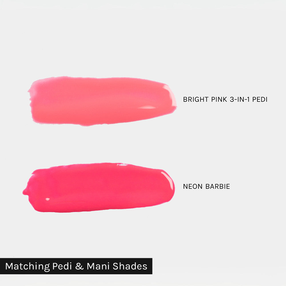 Gelous Bright Pink 3-in-1 gel nail polish comparison - photographed in Australia