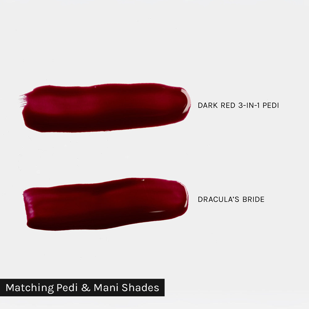 Gelous Dark Red 3-in-1 gel nail polish comparison - photographed in Australia