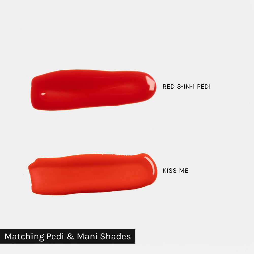 Gelous Red 3-in-1 gel nail polish comparison - photographed in Australia