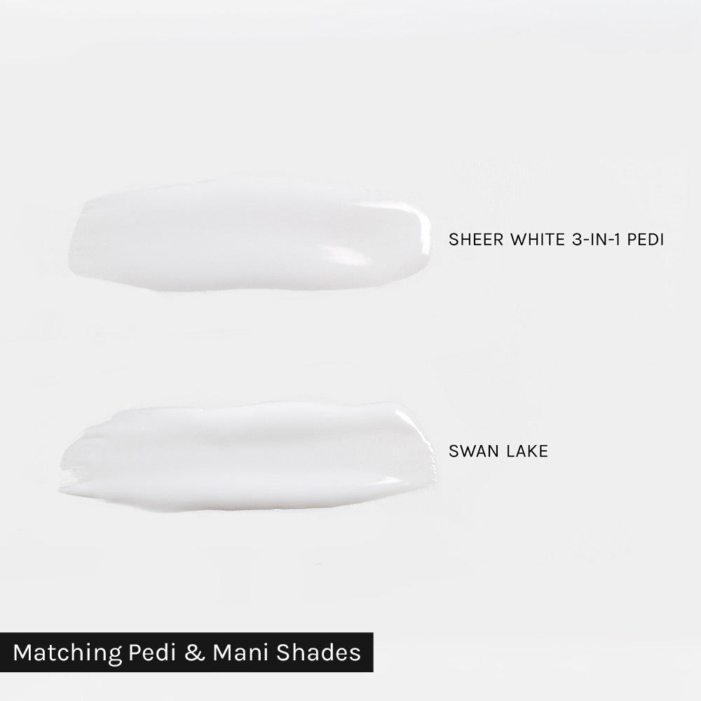 Gelous Sheer White 3-in-1 gel nail polish comparison - photographed in Australia