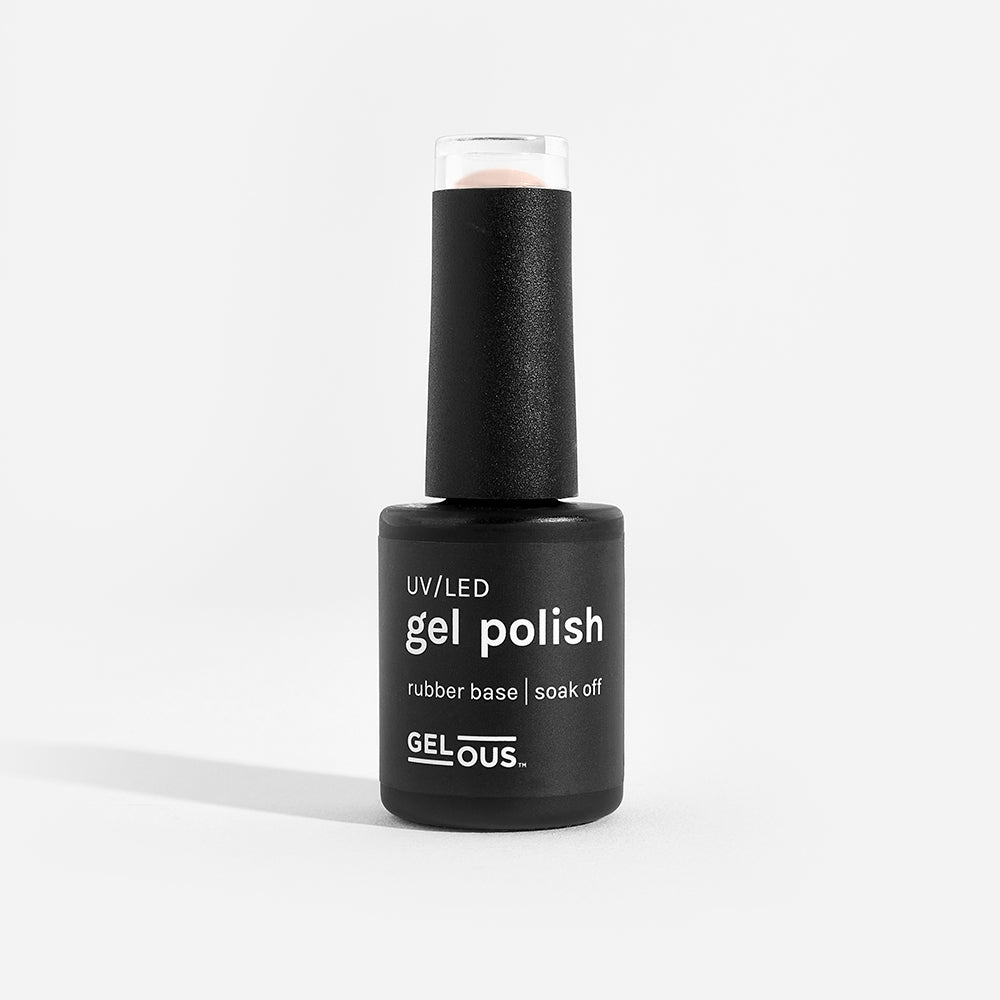 Gelous Nude Rubber Base gel nail polish swatch - photographed in Australia