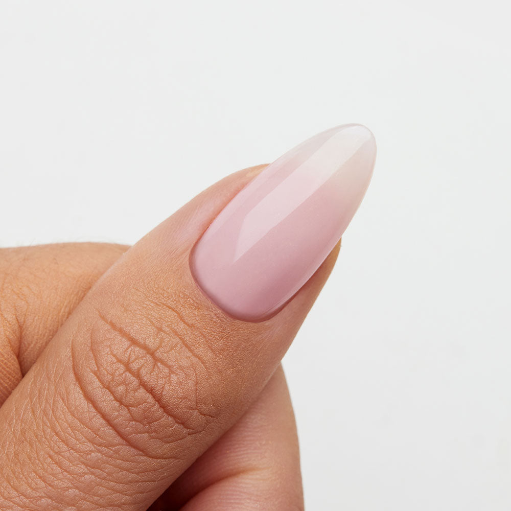 Gelous Pink Rubber Base Coat gel nail polish swatch - photographed in Australia