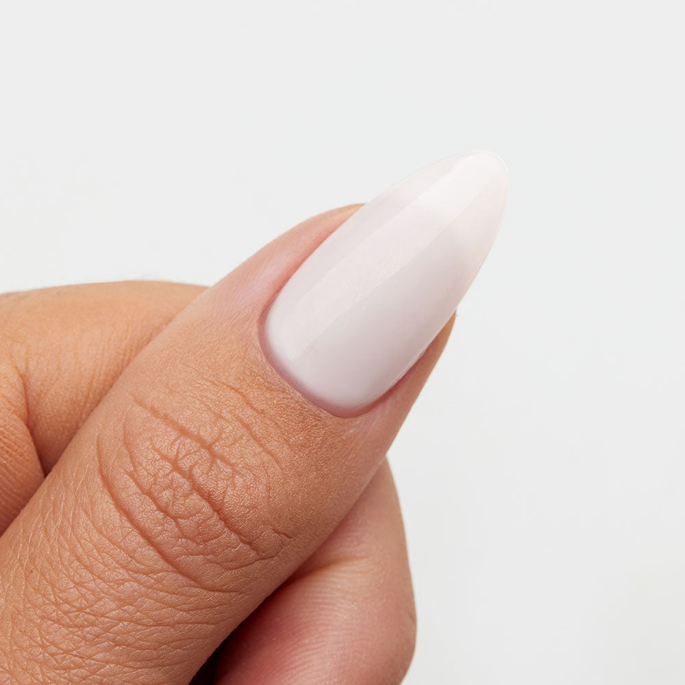 Gelous White Rubber Base Coat gel nail polish swatch - photographed in Australia