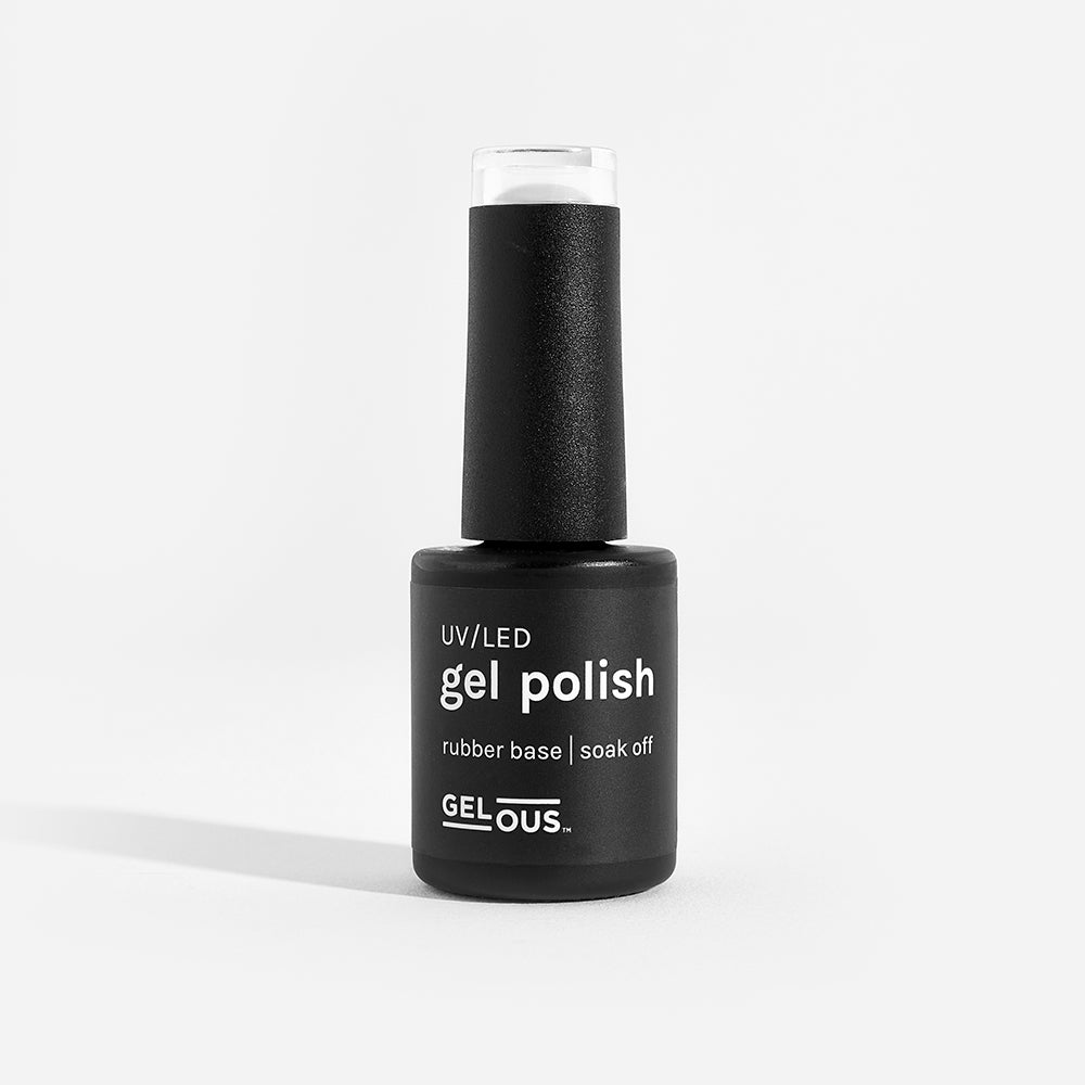 Gelous White Rubber Base Coat gel nail polish swatch - photographed in Australia