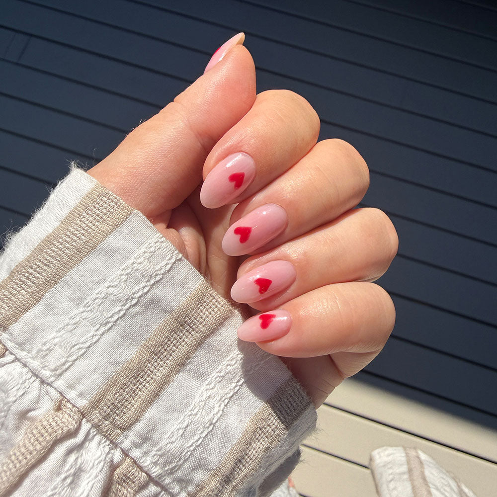 Gelous Pink Builder Gel (BIAB) gel nail polish - photographed in Australia on model