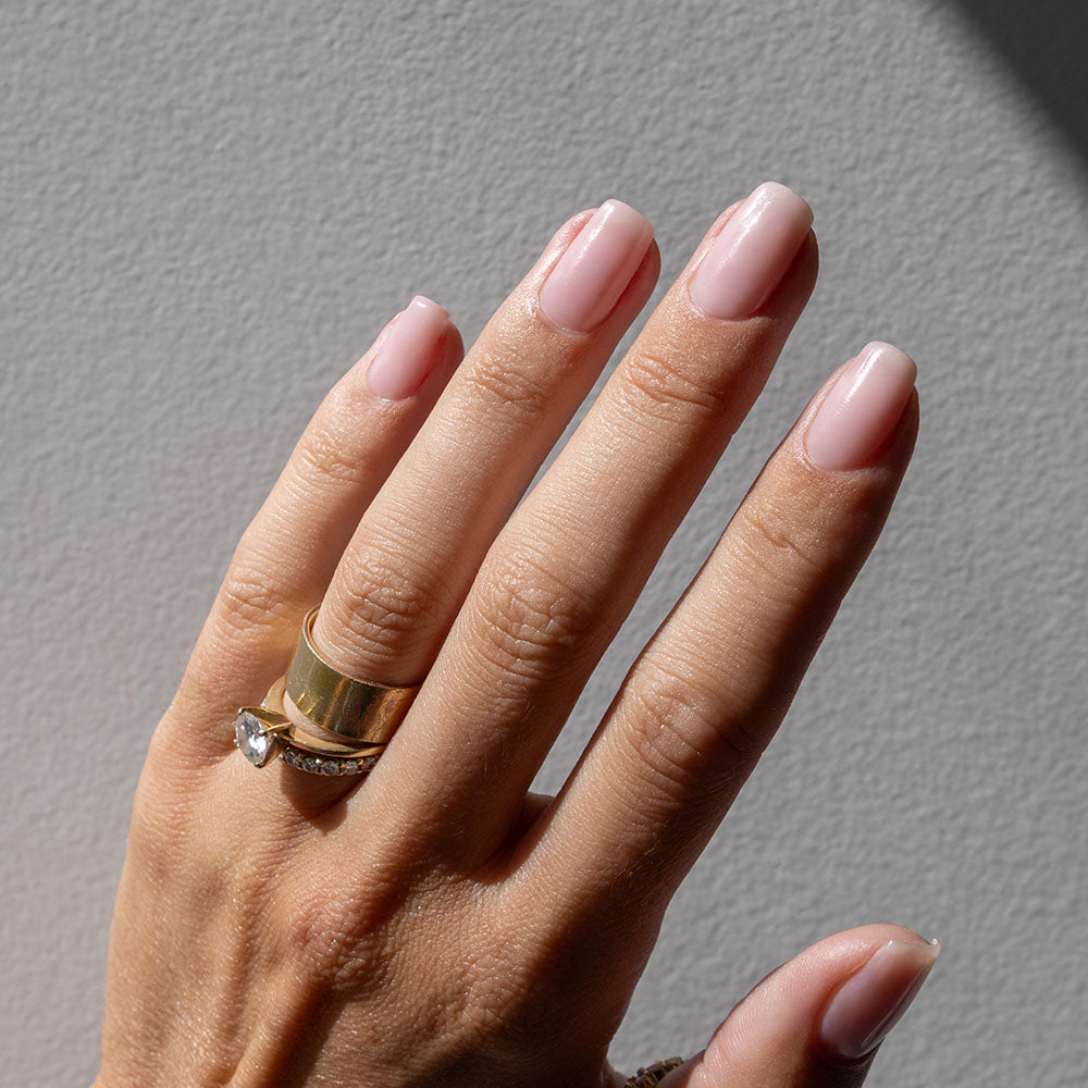 Gelous Pink Builder in a Bottle (BIAB) gel nail polish swatch - photographed in Australia