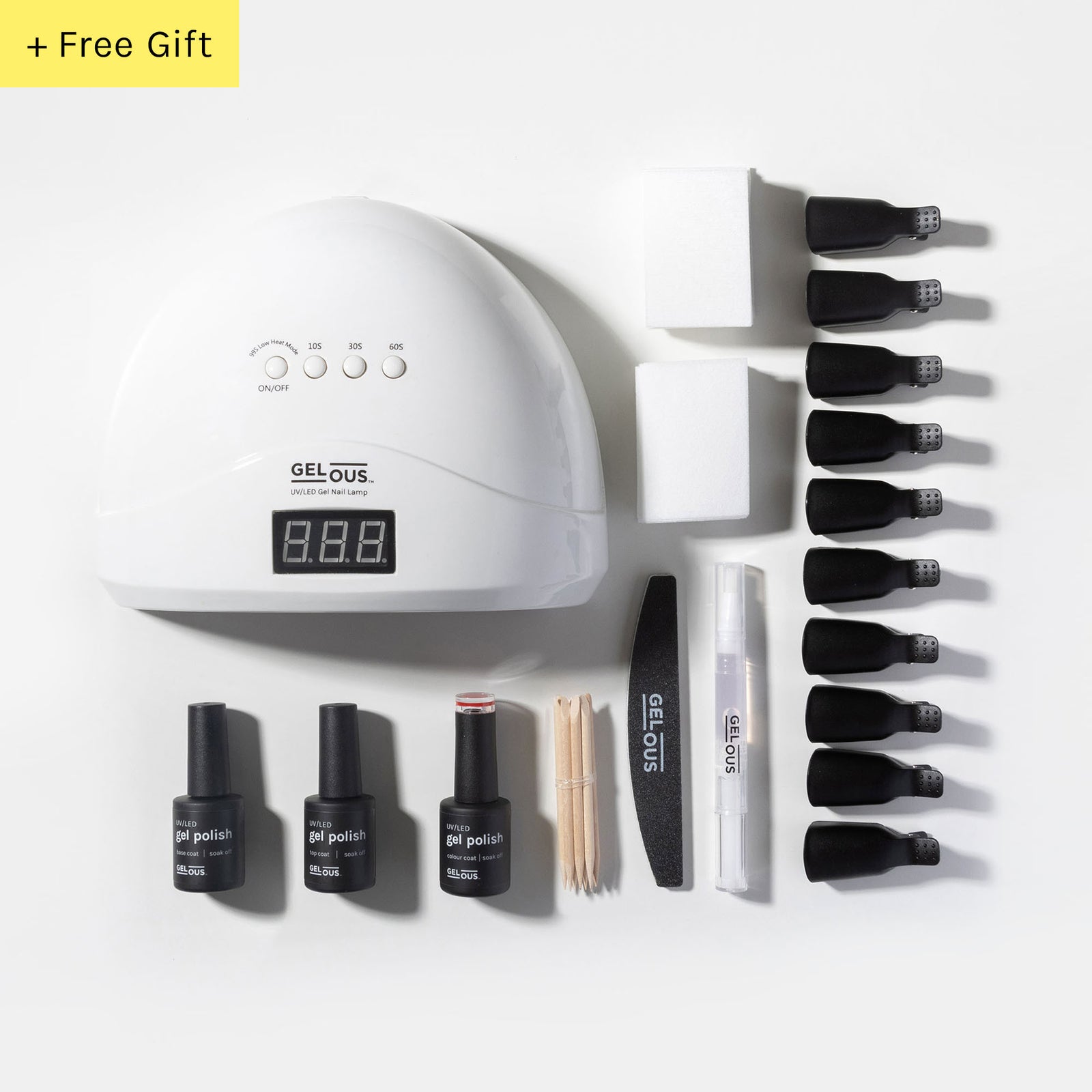 Gelous Starter Gel Manicure Kit Flat Lay - Photographed in Australia