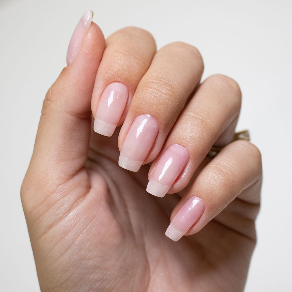 Gelous A Hint Of Pink gel nail polish - photographed in Australia on model