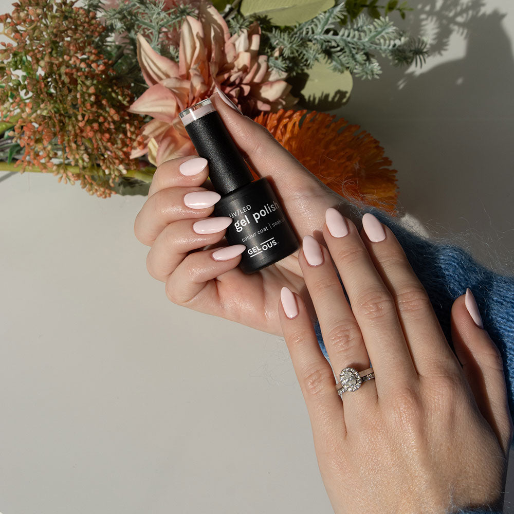 Gelous A Little Bit Nude gel nail polish - photographed in Australia on model