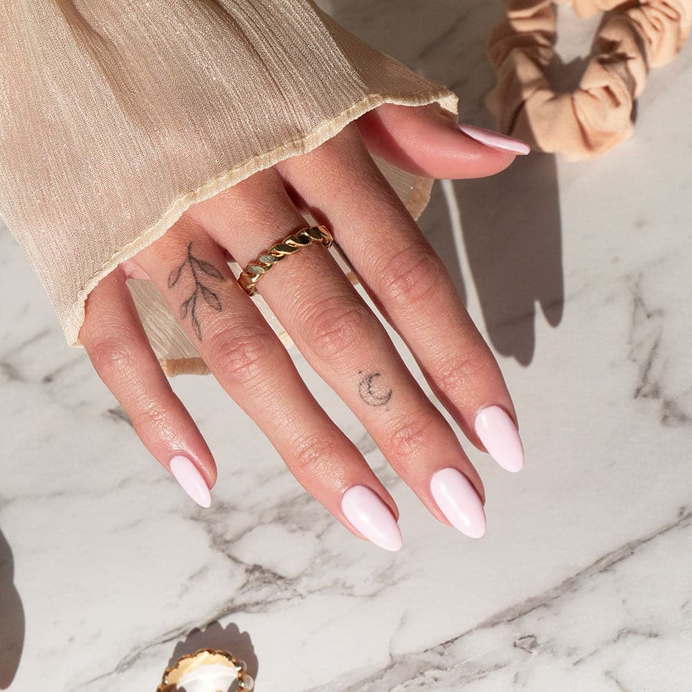 Gelous Bubblegum gel nail polish - photographed in Australia on model