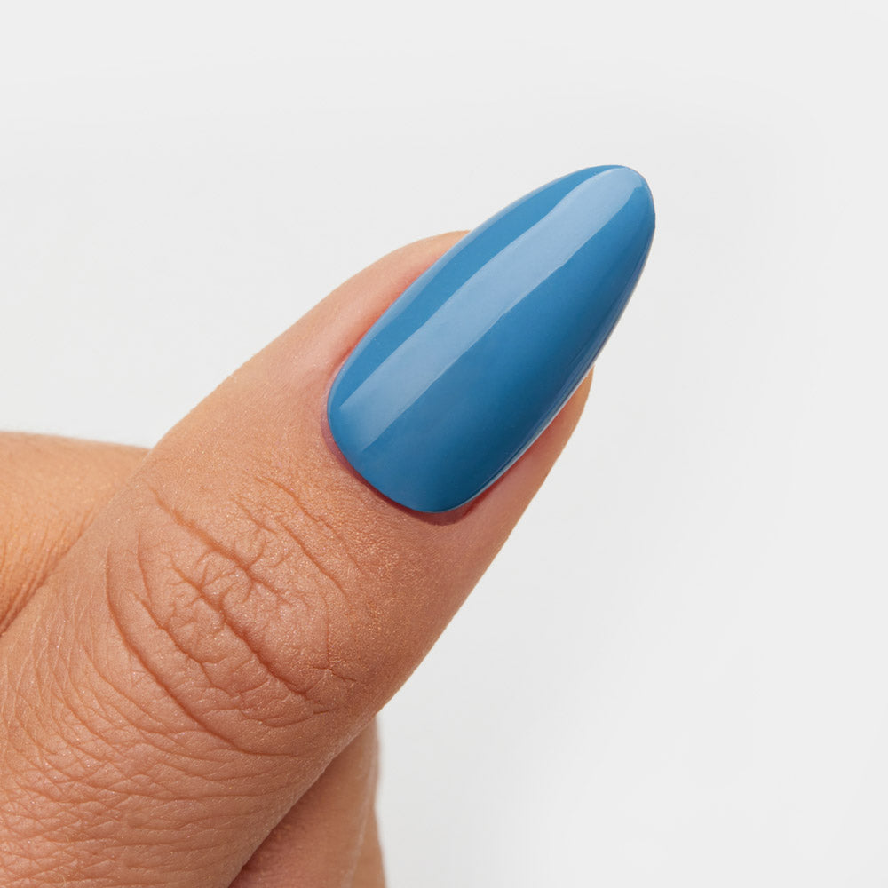 Gelous Blue Haze gel nail polish swatch - photographed in Australia