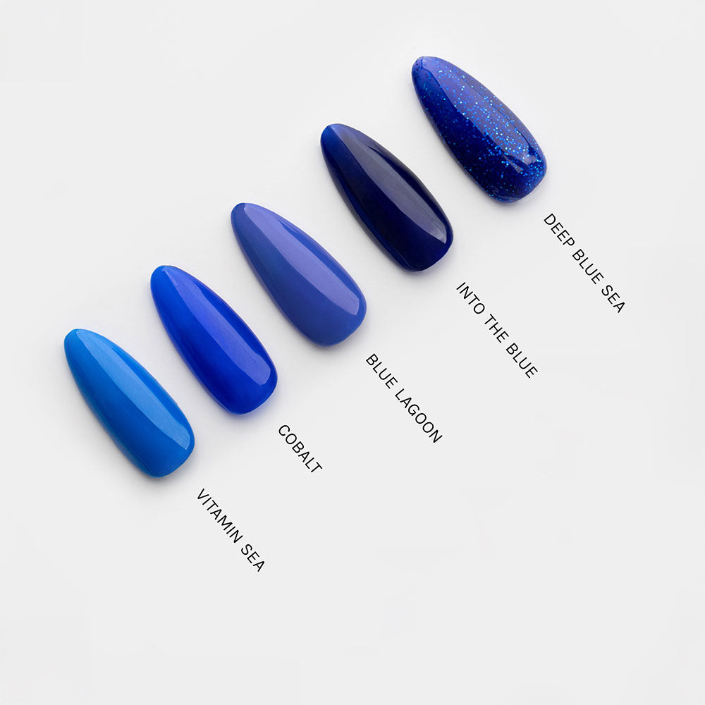 Gelous Blue Lagoon gel nail polish comparison - photographed in Australia