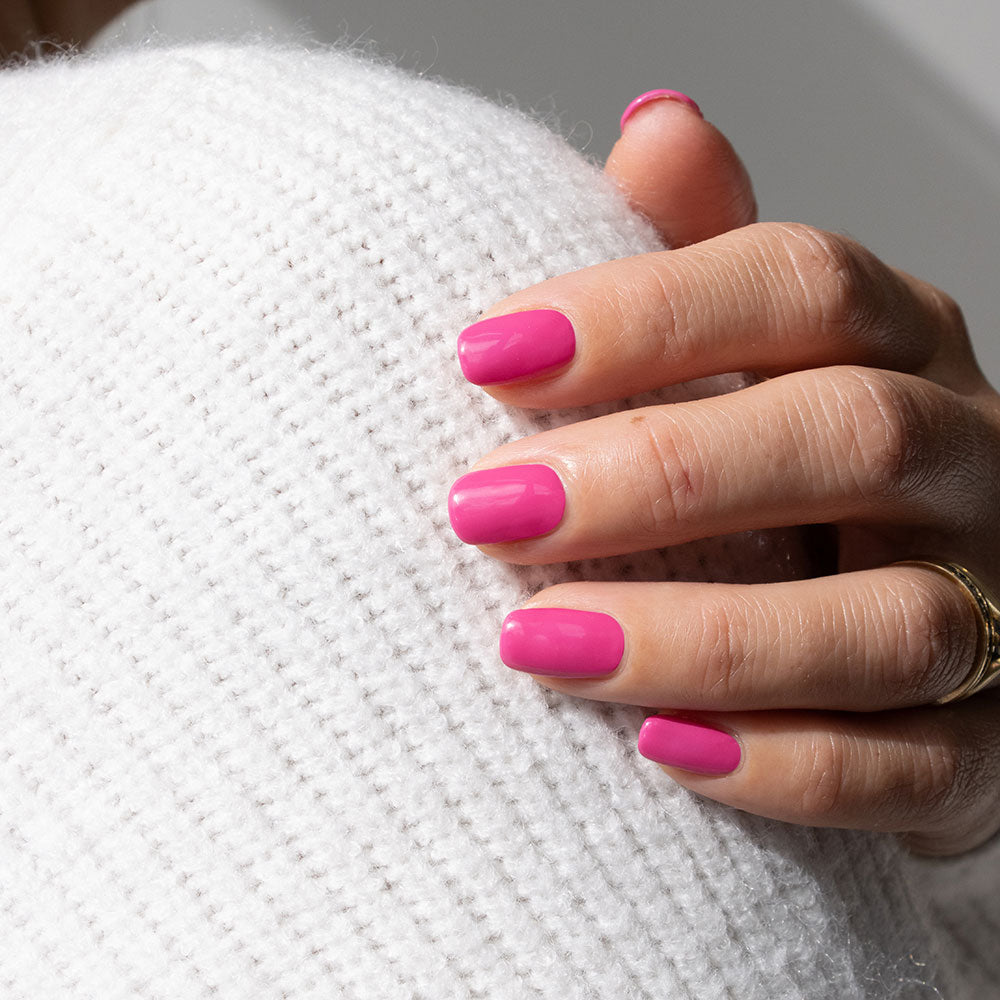 Gelous Berry Nice gel nail polish swatch - photographed in Australia