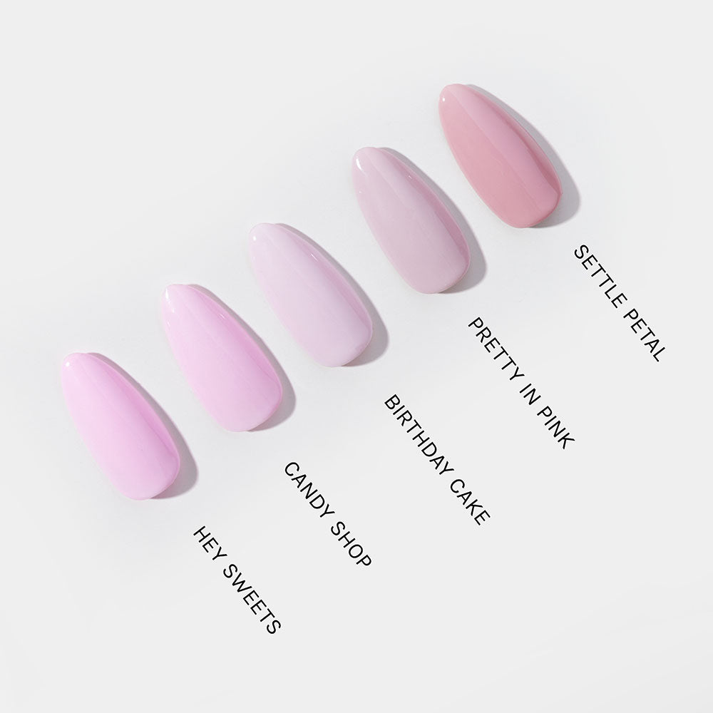 Gelous Candy Shop gel nail polish comparison - photographed in Australia