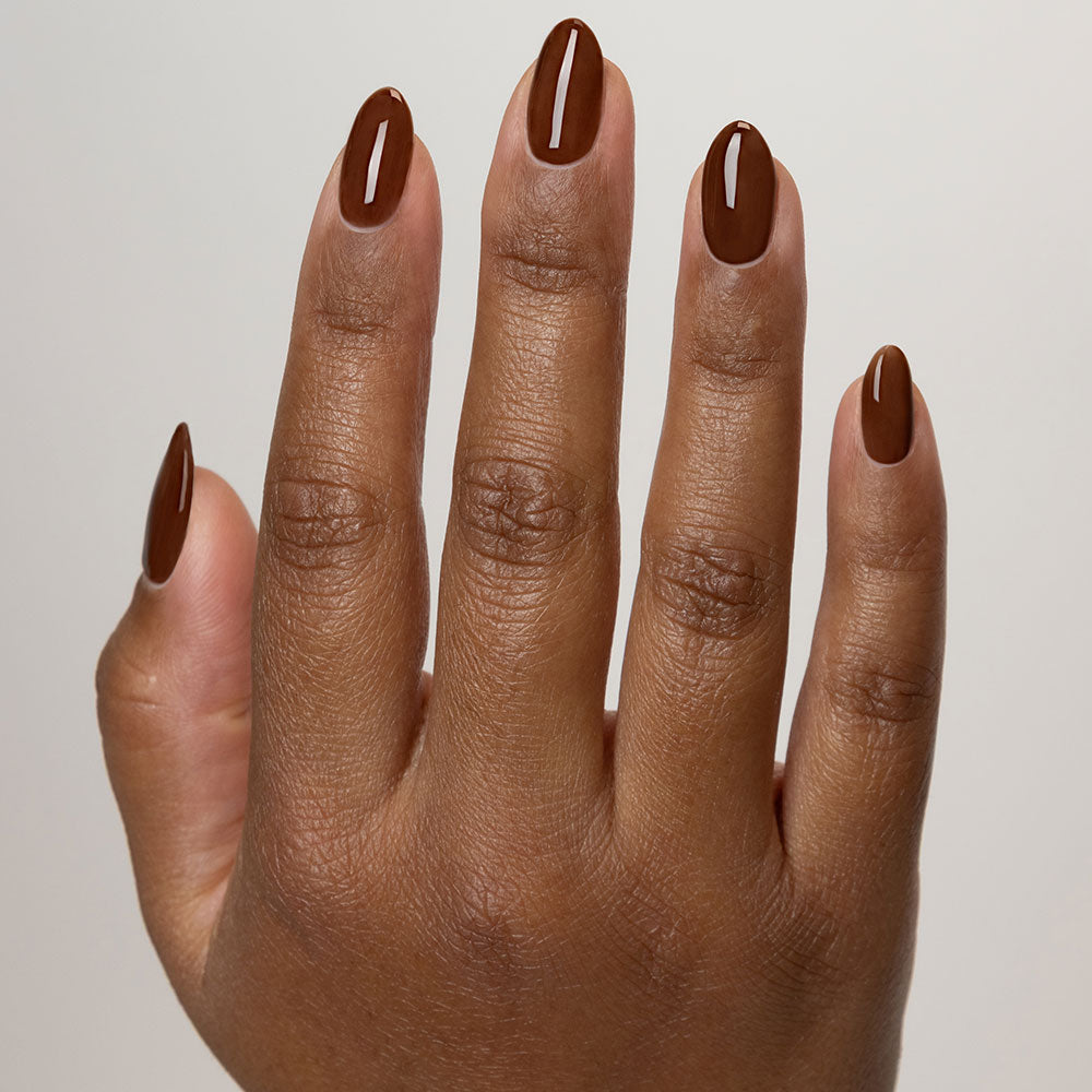 Gelous Chestnut gel nail polish - photographed in Australia on model
