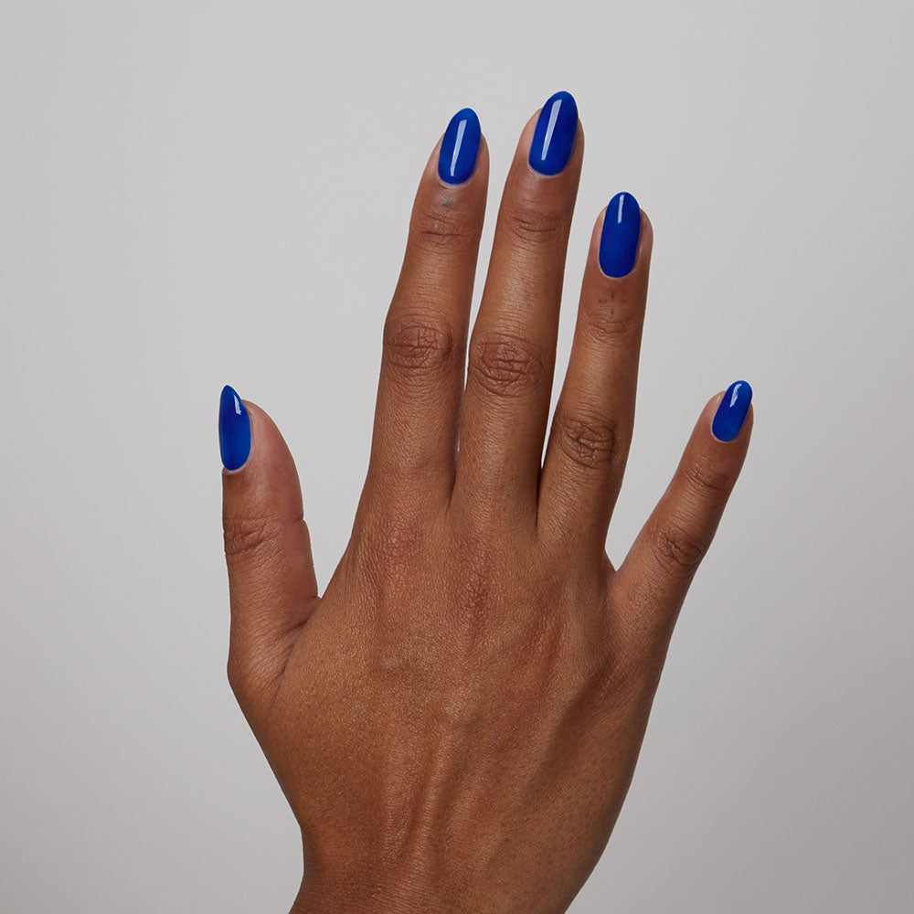 Gelous Cobalt gel nail polish - photographed in Australia on model