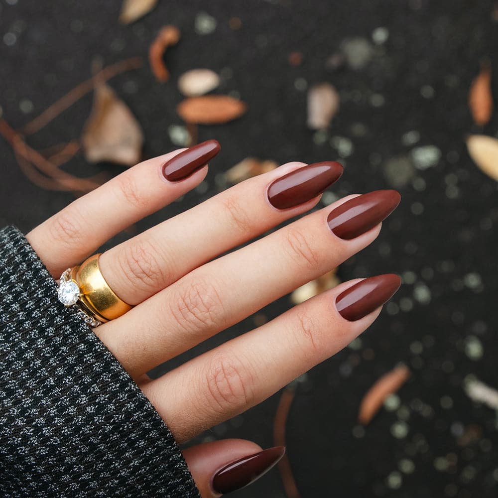 Gelous Cocoa Loco gel nail polish - photographed in Australia on model