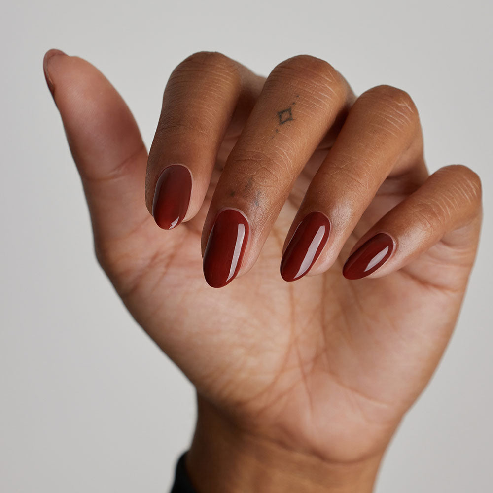 Gelous Cocoa Loco gel nail polish - photographed in Australia on model