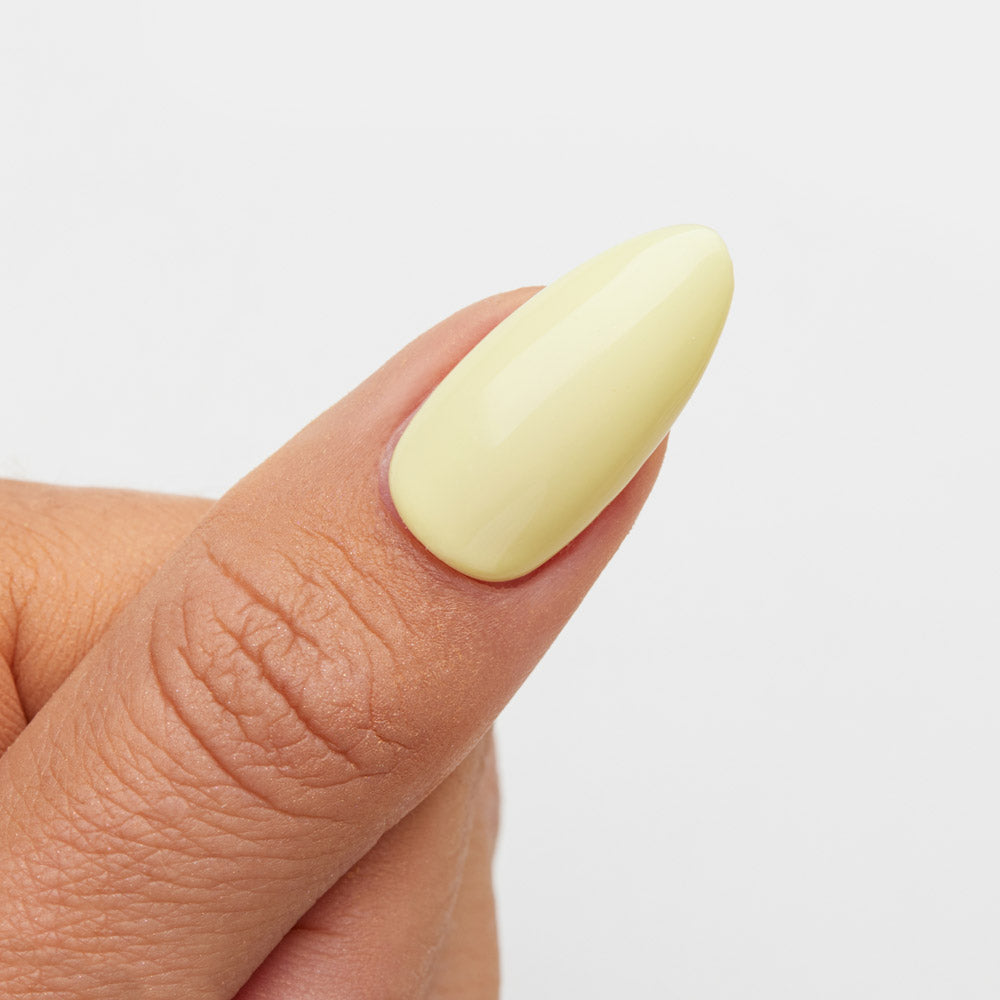 Gelous Custard Cream gel nail polish swatch - photographed in Australia