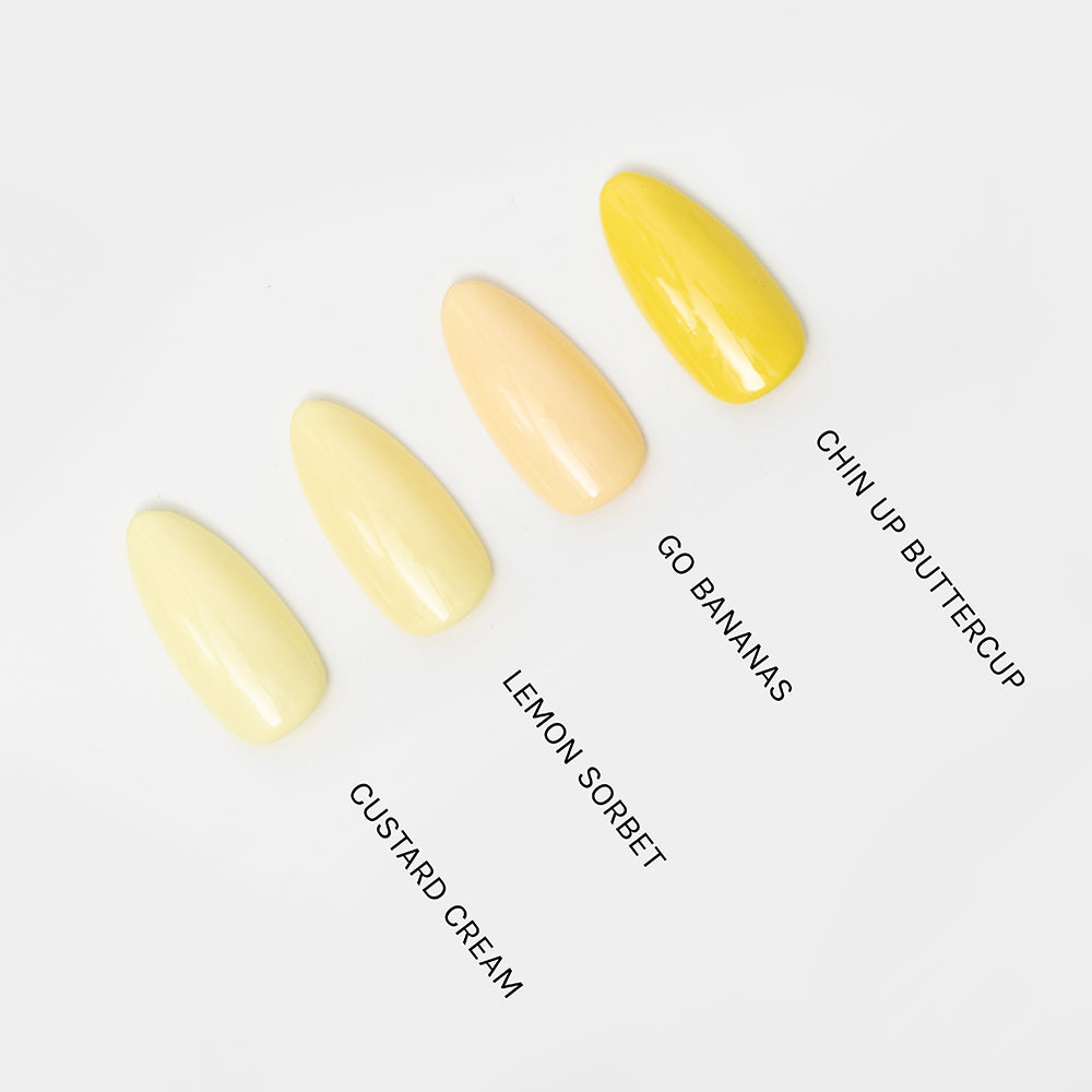 Gelous Custard Cream gel nail polish comparison - photographed in Australia
