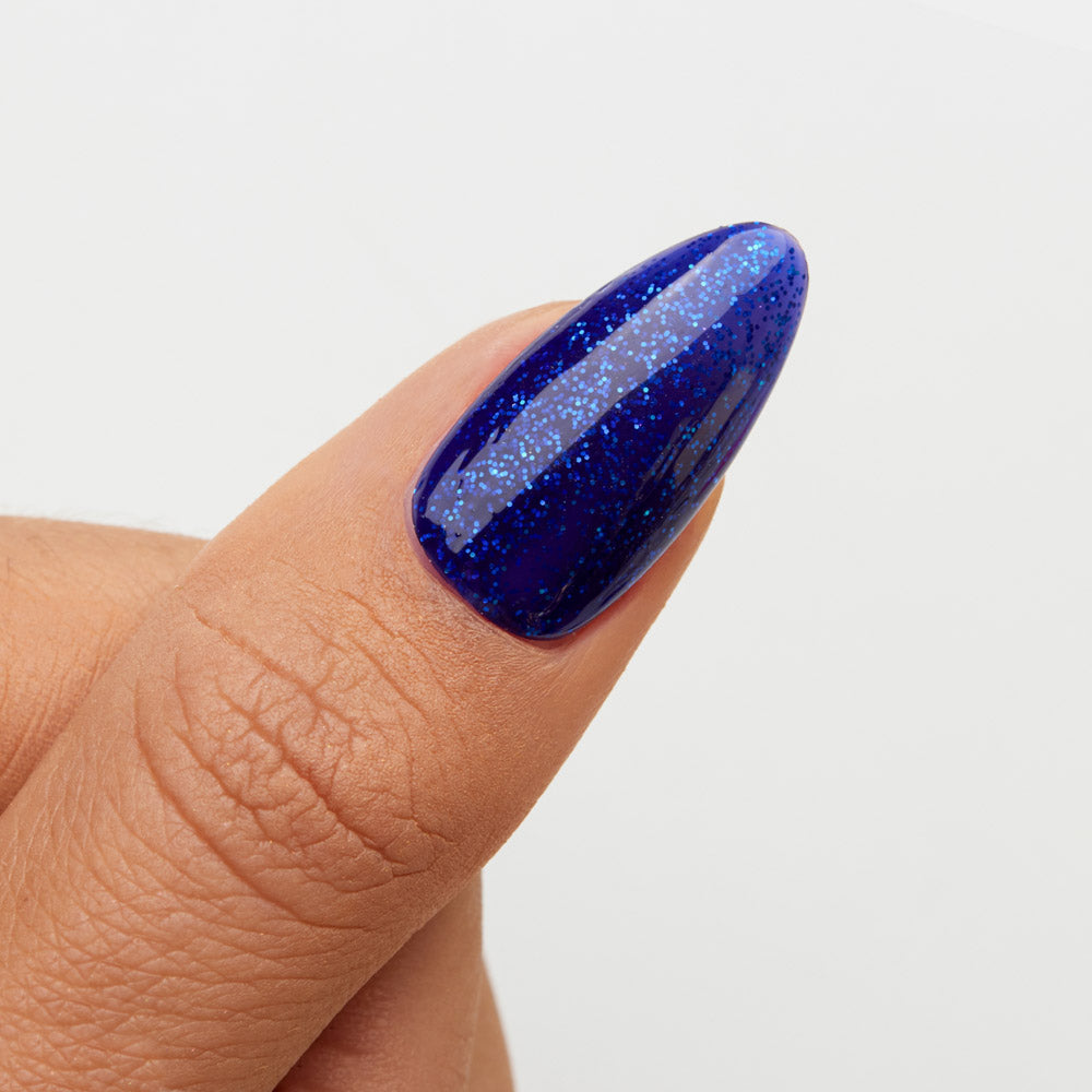 Gelous Deep Blue Sea gel nail polish swatch - photographed in Australia