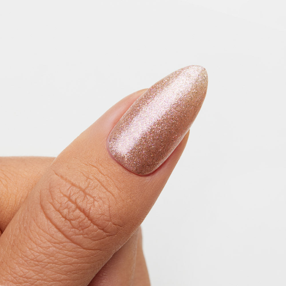 Gelous Golden Rose gel nail polish swatch - photographed in Australia