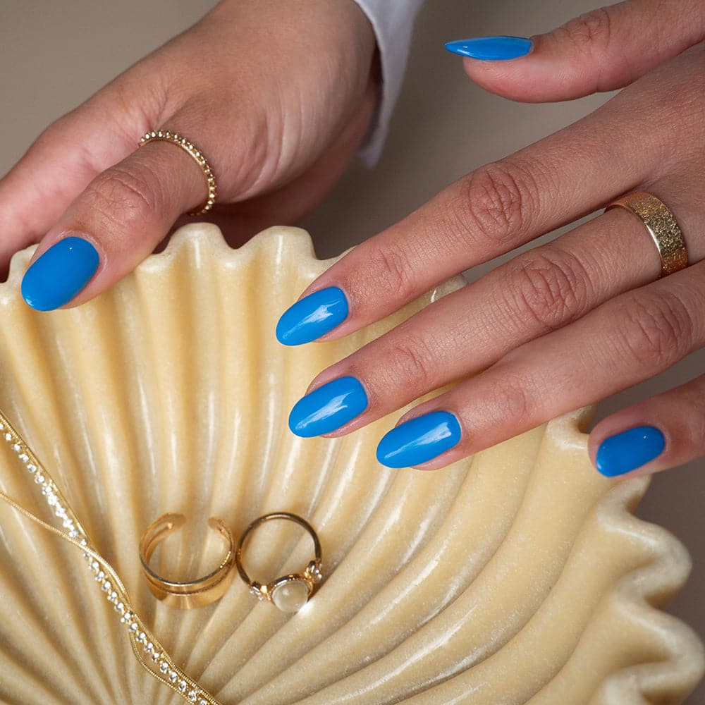 Gelous Heart of the Ocean gel nail polish - photographed in Australia on model