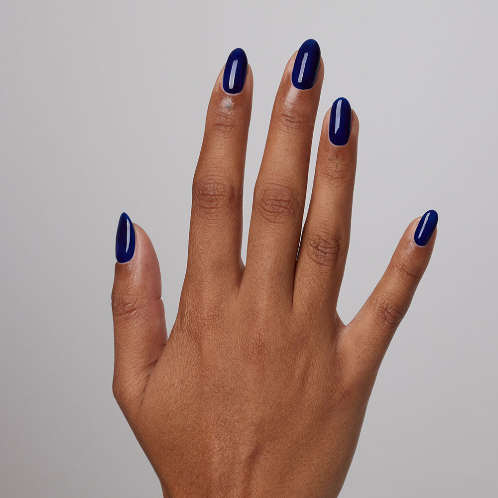 Gelous Into the Blue gel nail polish - photographed in Australia on model