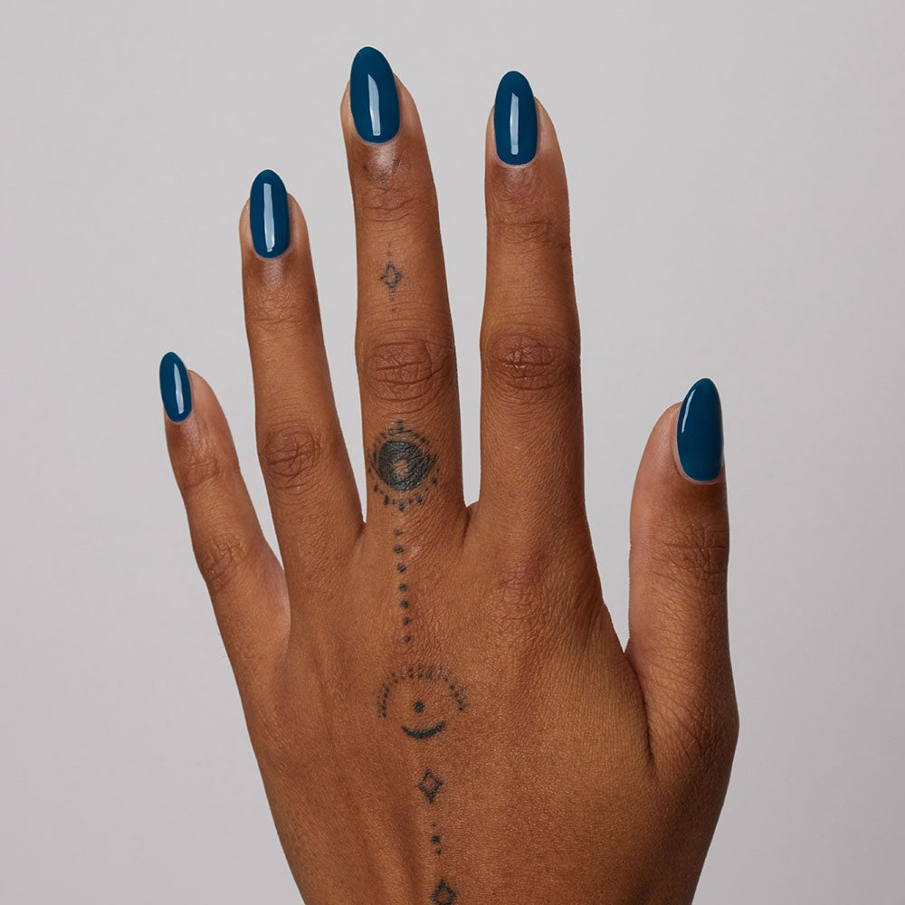 Gelous In The Navy gel nail polish - photographed in New Zealand on model