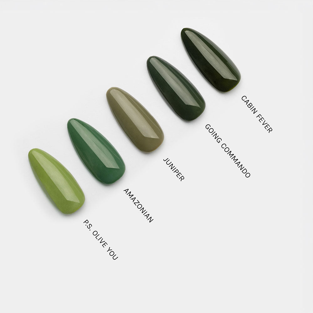 Gelous Juniper gel nail polish comparison - photographed in Australia