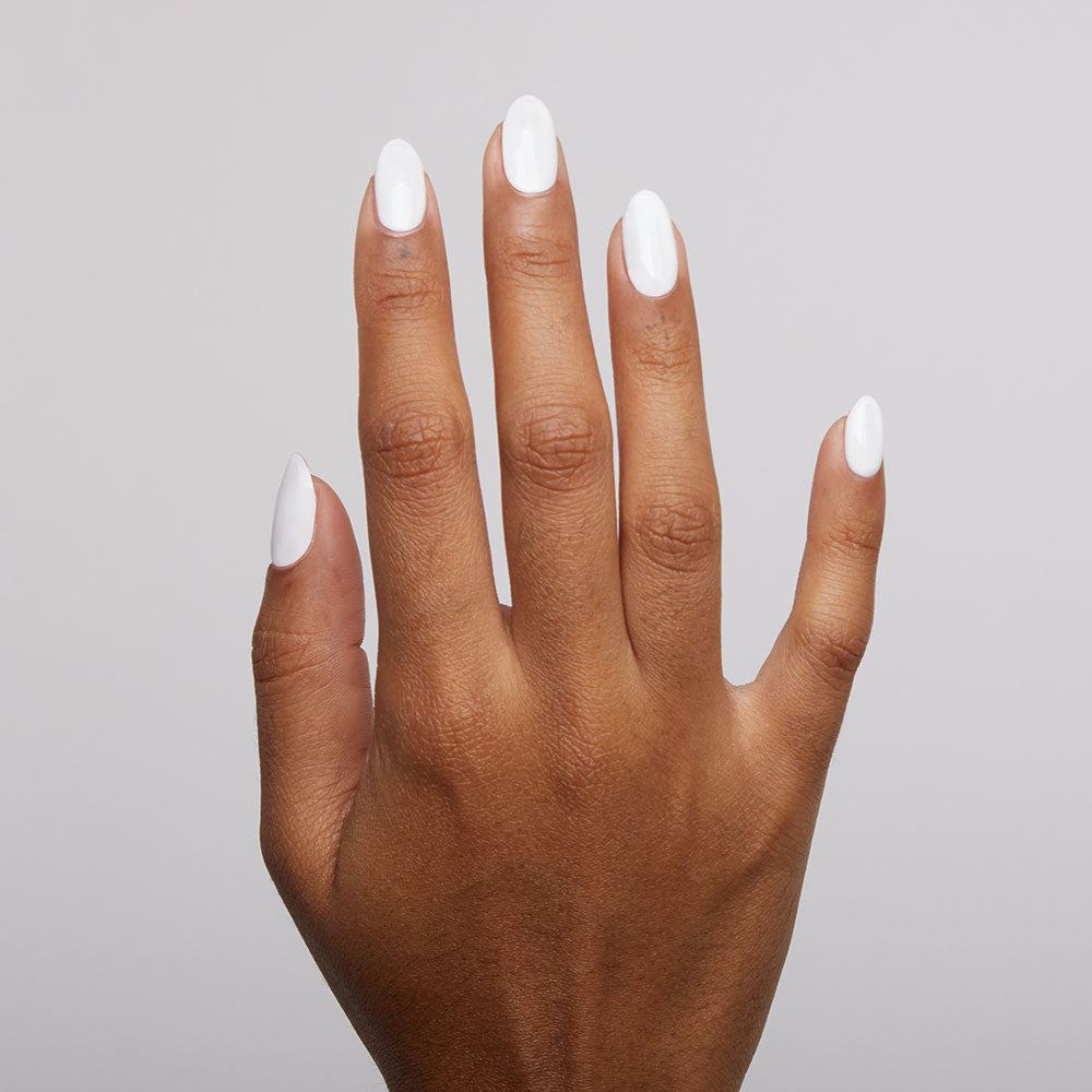 Gelous Just White gel nail polish - photographed in Australia on model