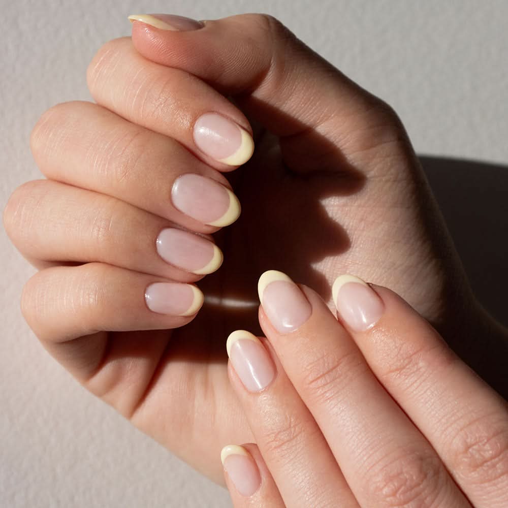 Gelous Lemon Sorbet gel nail polish - photographed in Australia on model