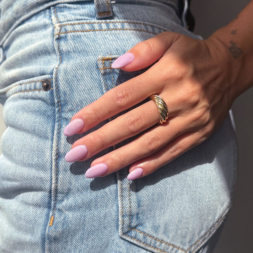 Gelous Lilac Ice gel nail polish - photographed in Australia on model