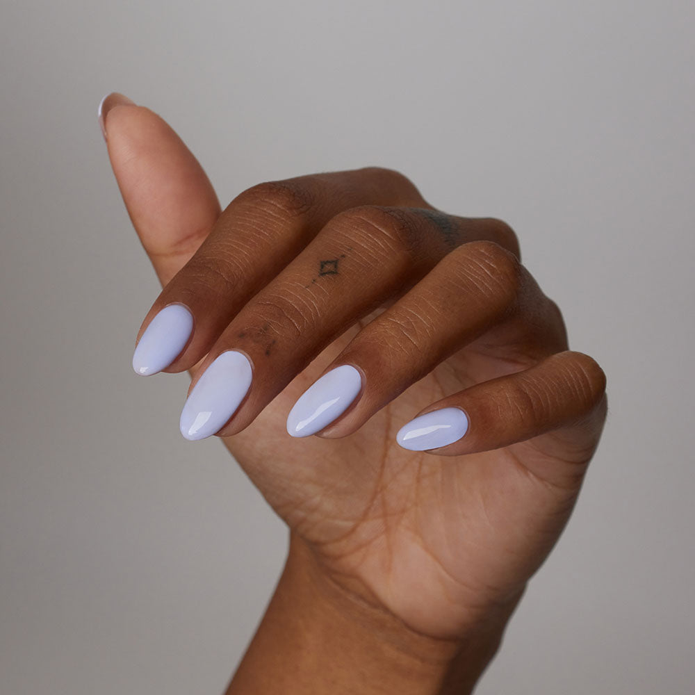 Gelous Lavender Whisper gel nail polish - photographed in Australia on model