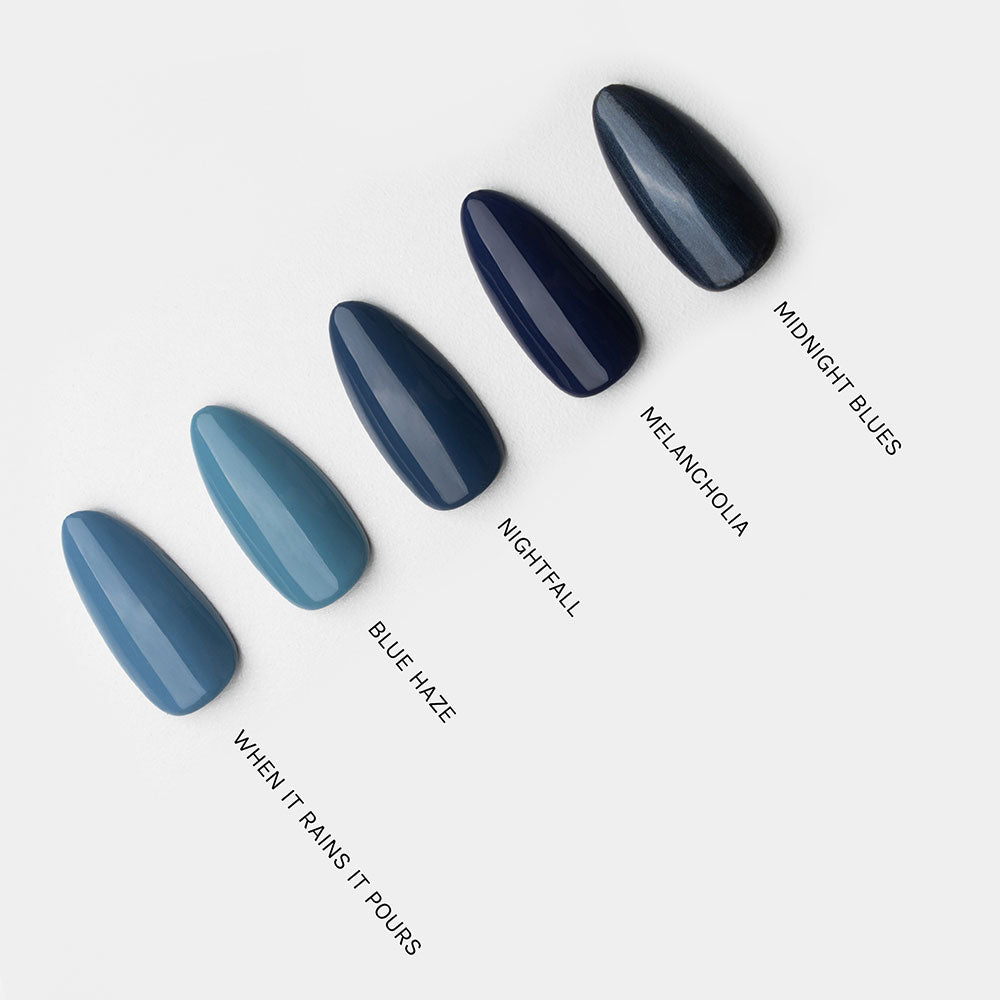 Gelous Melancholia gel nail polish comparison - photographed in Australia