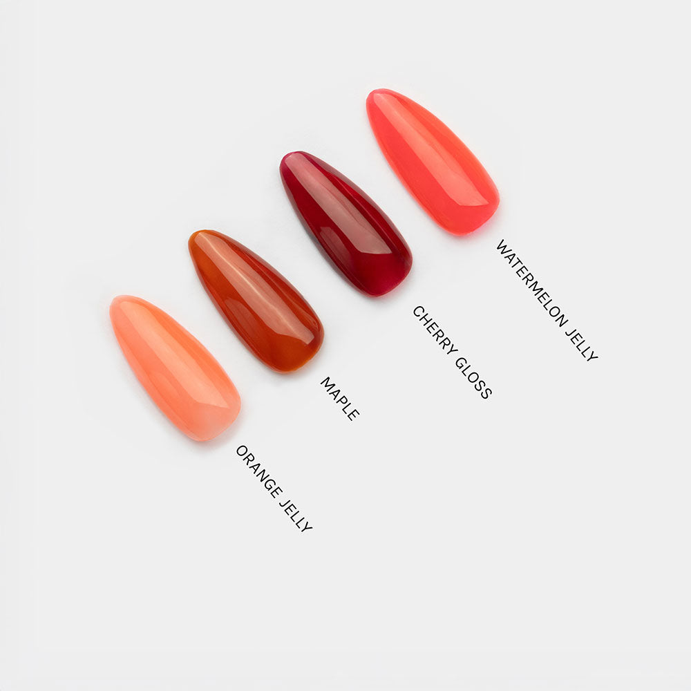 Gelous Maple gel nail polish comparison - photographed in Australia