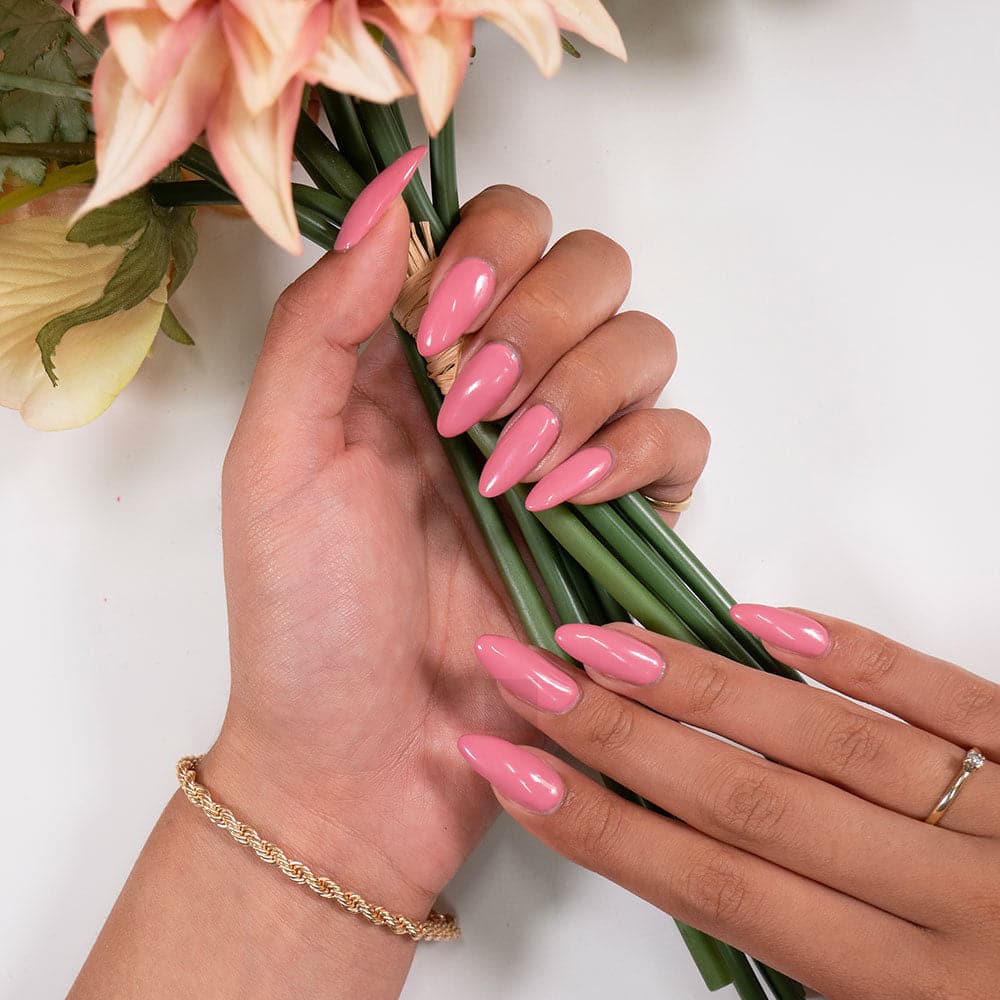 Gelous Muddy Rose gel nail polish - photographed in Australia on model