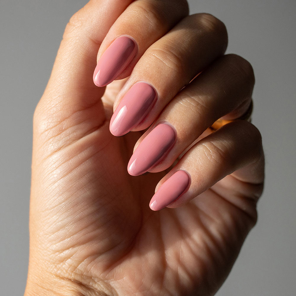 Gelous Muddy Rose gel nail polish - photographed in Australia on model