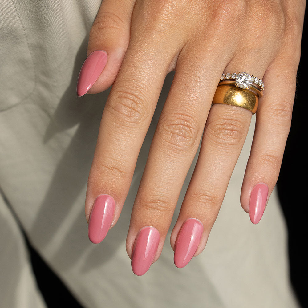Gelous Muddy Rose gel nail polish - photographed in Australia on model