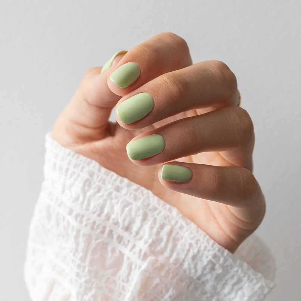 Gelous Matcha gel nail polish - photographed in Australia