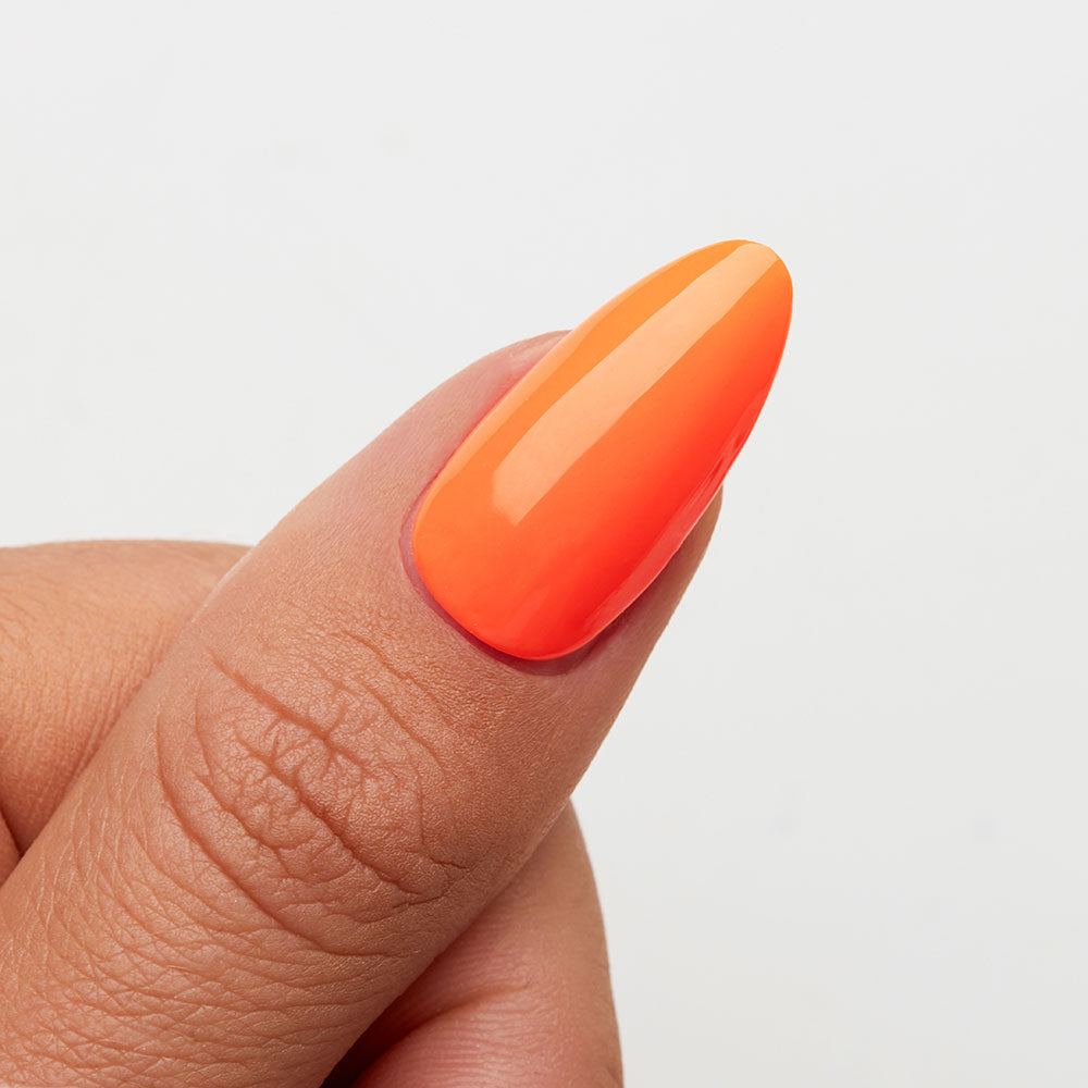 Gelous Neon Tangelo gel nail polish swatch - photographed in Australia