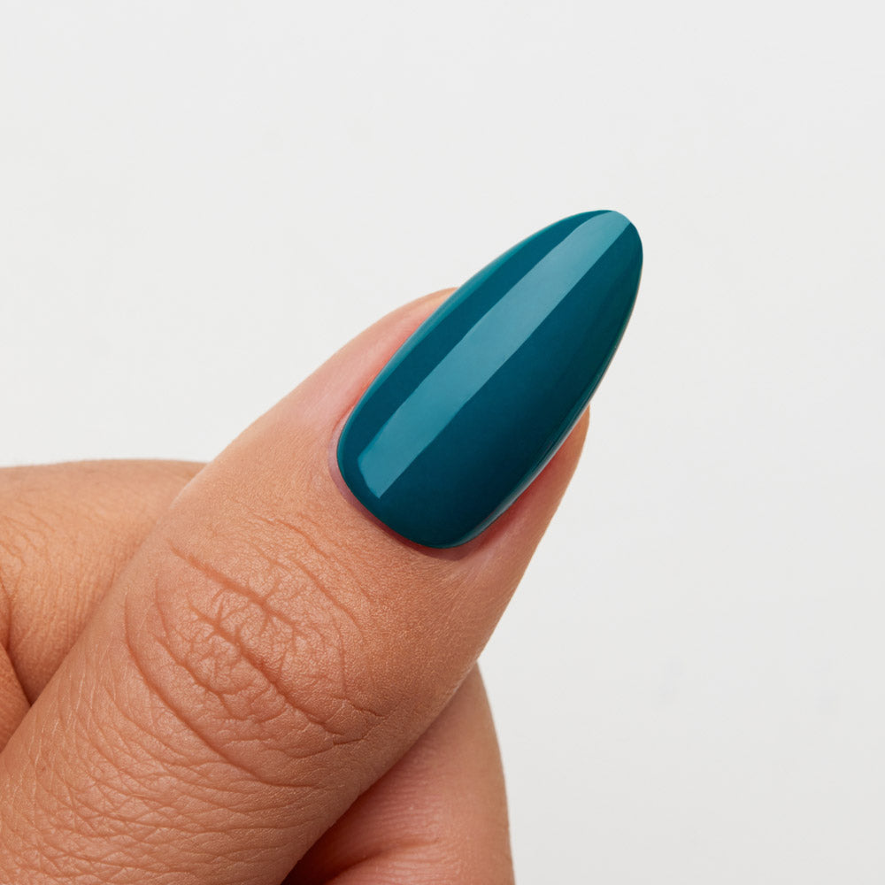 Gelous Nerves of Teal gel nail polish swatch - photographed in Australia