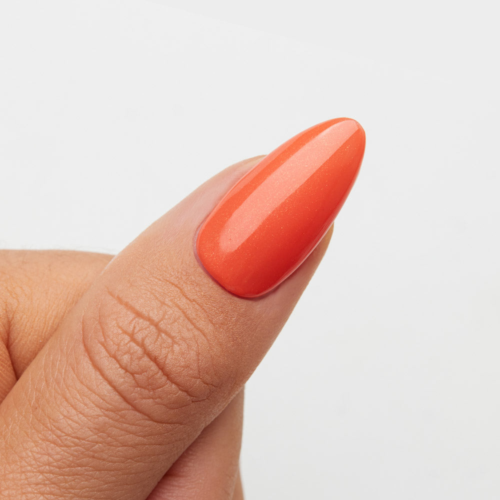 Gelous Papaya gel nail polish swatch - photographed in Australia