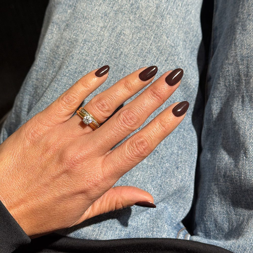 Gelous Pudding HEMA & TPO Free gel nail polish - photographed in Australia on model