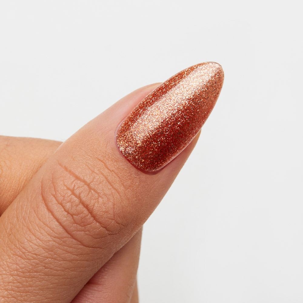 Gelous Proper Copper gel nail polish swatch - photographed in Australia