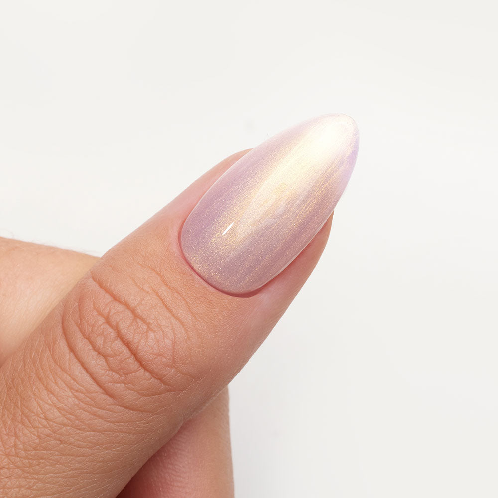 Gelous Pearlescent Rose Quartz gel nail polish swatch - photographed in Australia