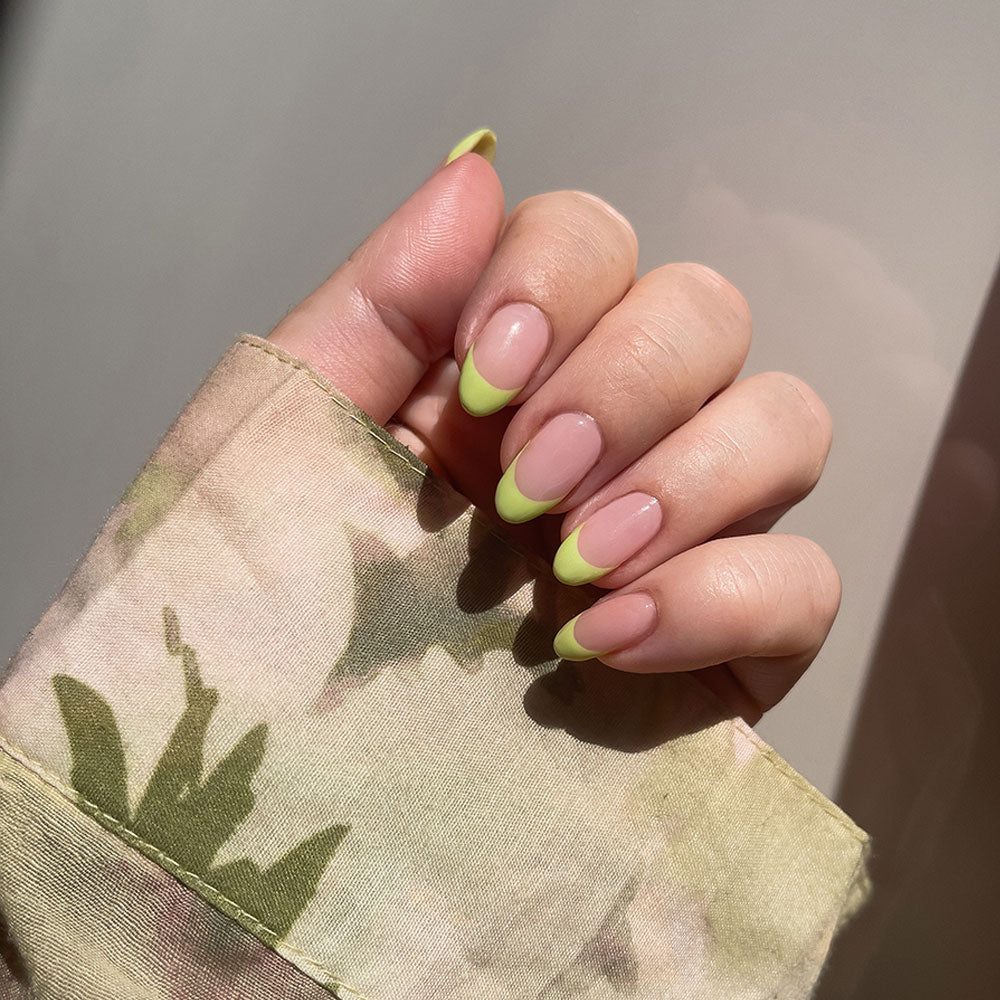 Gelous Read Between the Limes gel nail polish - photographed in Australia on model