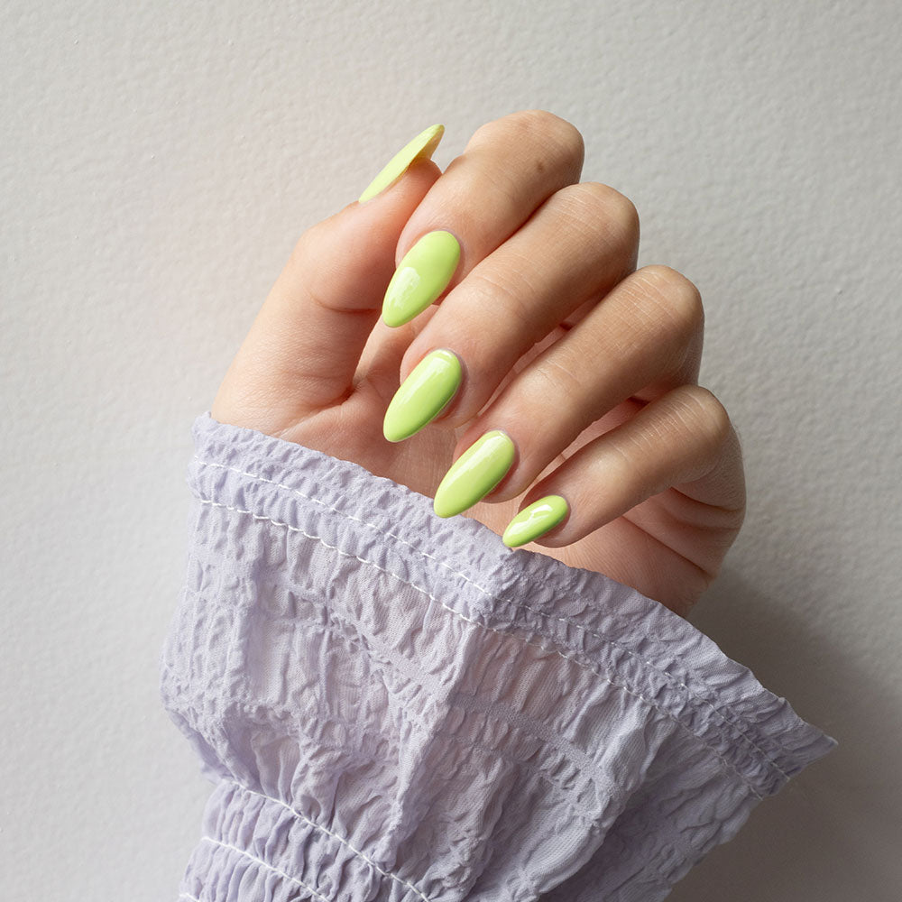 Gelous Read Between the Limes gel nail polish swatch - photographed in Australia
