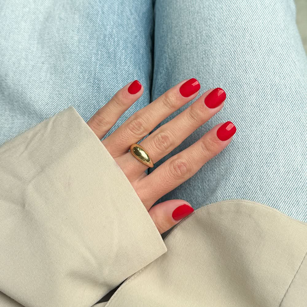 Gelous Red Sass HEMA & TPO-Free gel nail polish swatch - photographed in Australia